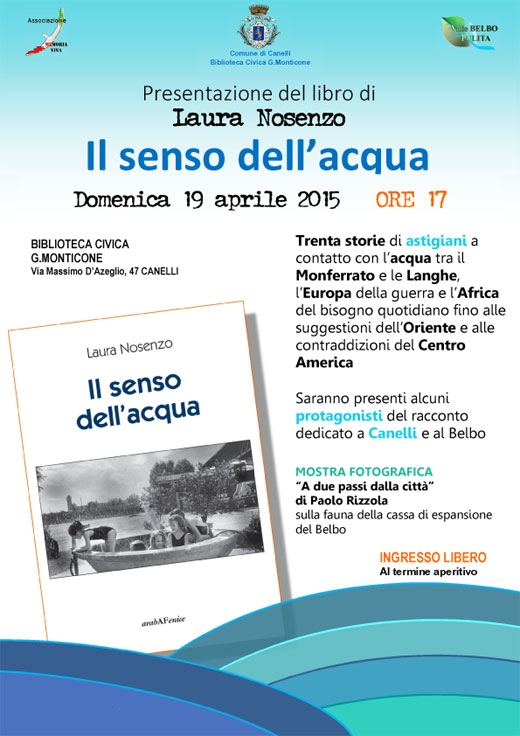 Presentazione del libro “IL SENSO DELL’ACQUA” di Laura Nosenzo.