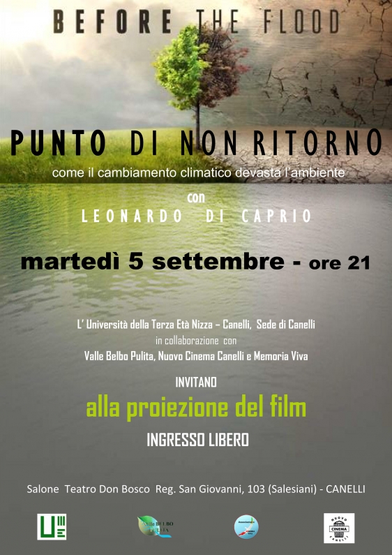 Punto Di Non Ritorno Before The Flood Associazione Memoria Viva Canelli